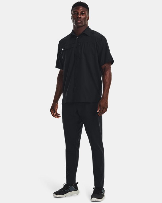 Men's UA Motivator Coach's Button Up Shirt, Black, pdpMainDesktop image number 3